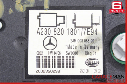 05-12 Mercedes R230 SL500 SL550 Interior Overhead Top Upper Dome Reading Light