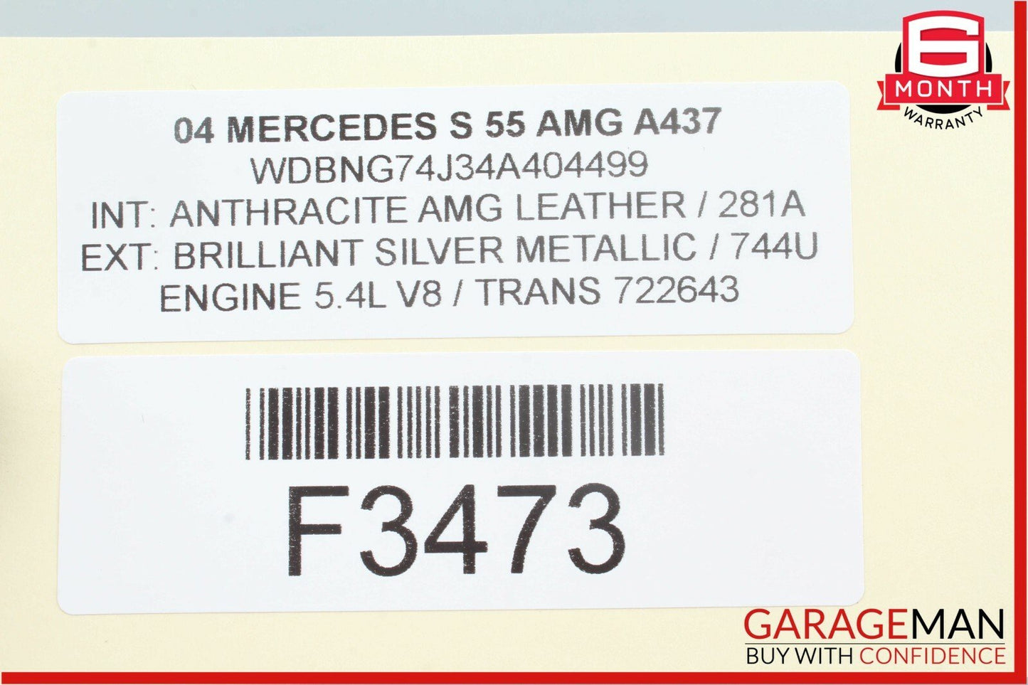 00-06 Mercedes W220 S500 S55 AMG Front & Rear Door Step Sill Sills Set of 4 Pc