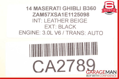 14-17 Maserati Ghibli Gauge Dash Speedometer Trim Pad Cover Black OEM