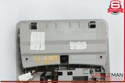 13-17 Nissan Leaf Front Upper Overhead Interior Dome Light Lamp Gray OEM