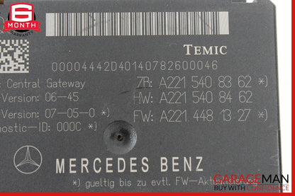07-09 Mercedes W221 S550 CL550 Central Gateway Control Module 2215408362 OEM