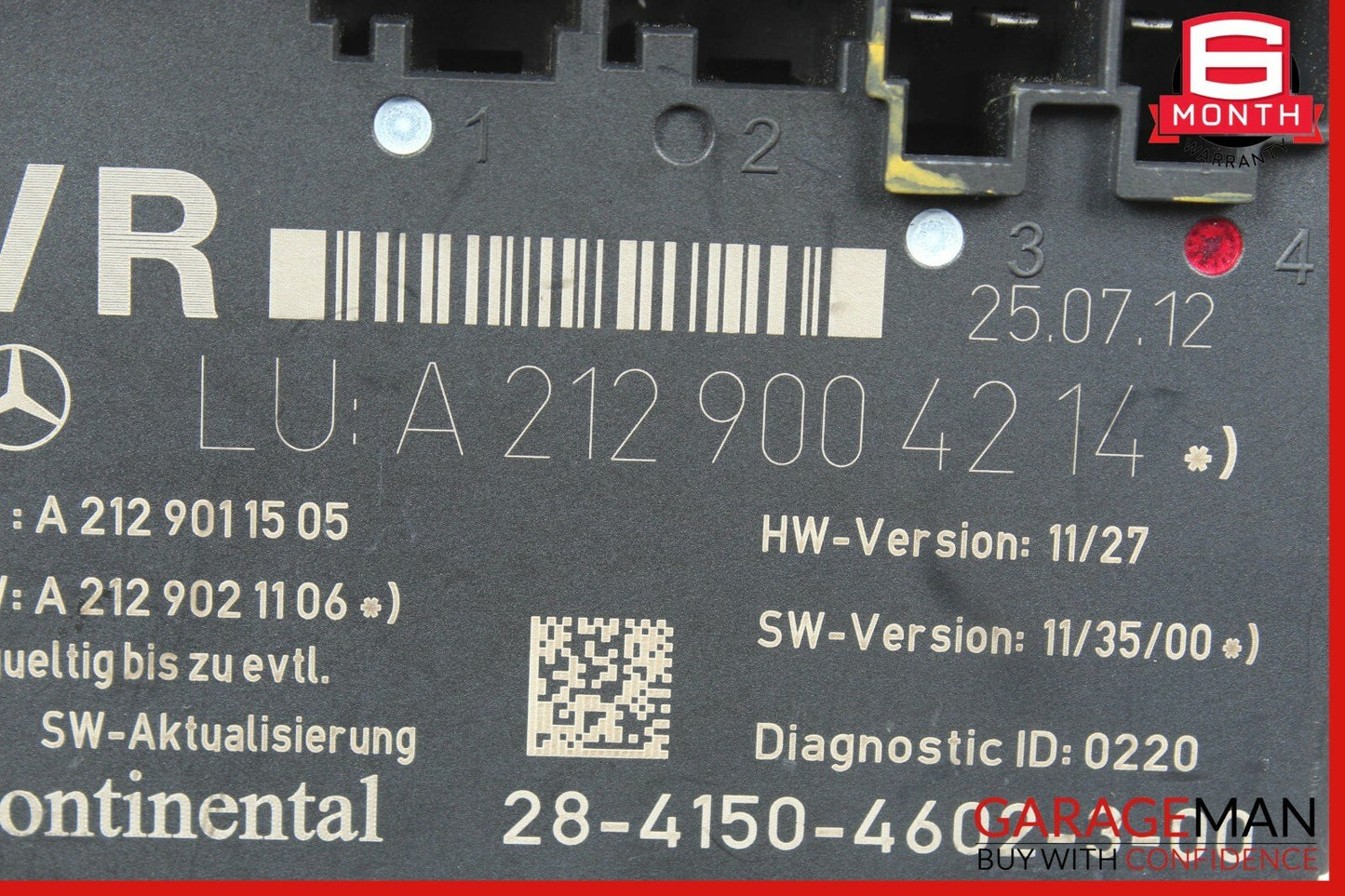 08-14 Mercedes W204 C250 C350 Front Right Side Door Control Module 2129004214