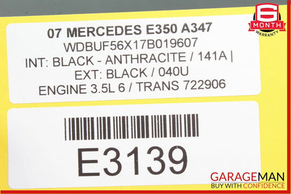 07-09 Mercedes W211 E63 AMG E350 Complete Door Sound Audio Speaker Speakers Set