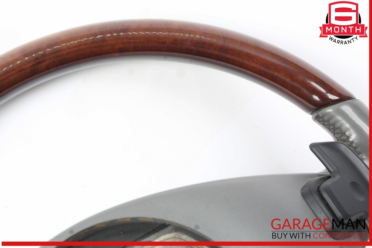 10-14 Mercedes W221 S550 S600 Steering Wheel w/ Paddle Shifters Gray Wood OEM