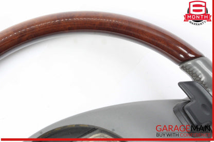 10-14 Mercedes W221 S550 S600 Steering Wheel w/ Paddle Shifters Gray Wood OEM
