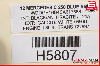 08-14 Mercedes W204 C300 Front Left Side Exterior Door Handle w/ Actuator Set