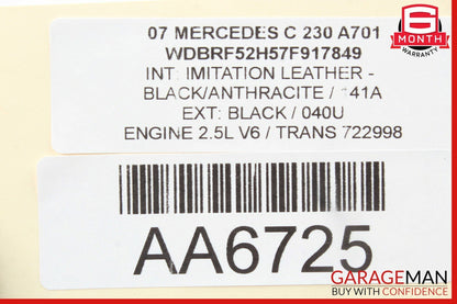 01-07 Mercedes W203 C230 C280 C55 AMG Rear Left Side Door Lock Latch Actuator