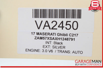 14-17 Maserati Ghibli Rear Center Console Air Vent Grill Grille Trim Assembly