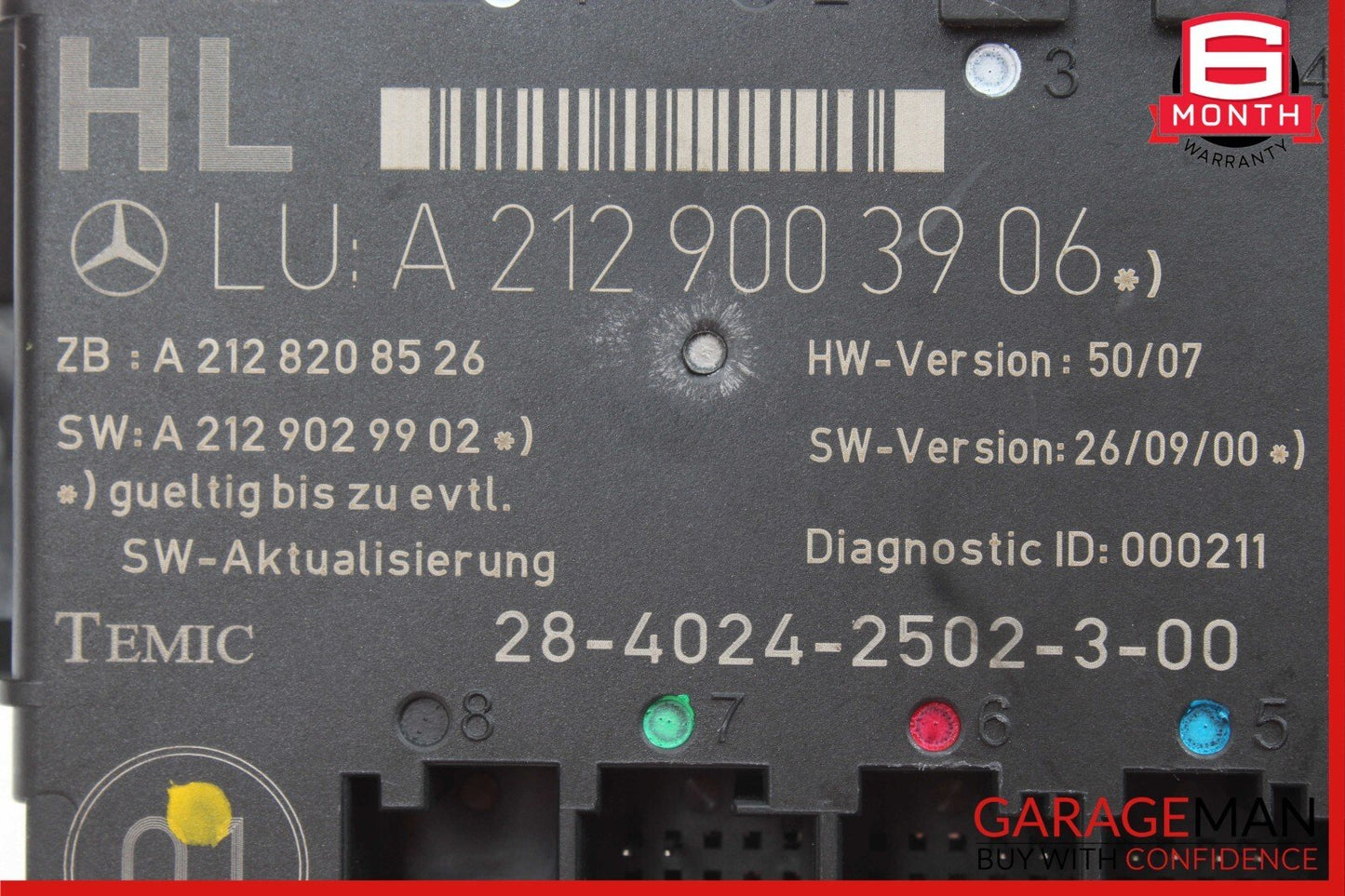 08-18 Mercedes W204 C250 C300 CLS550 Rear Left Side Door Control Module OEM