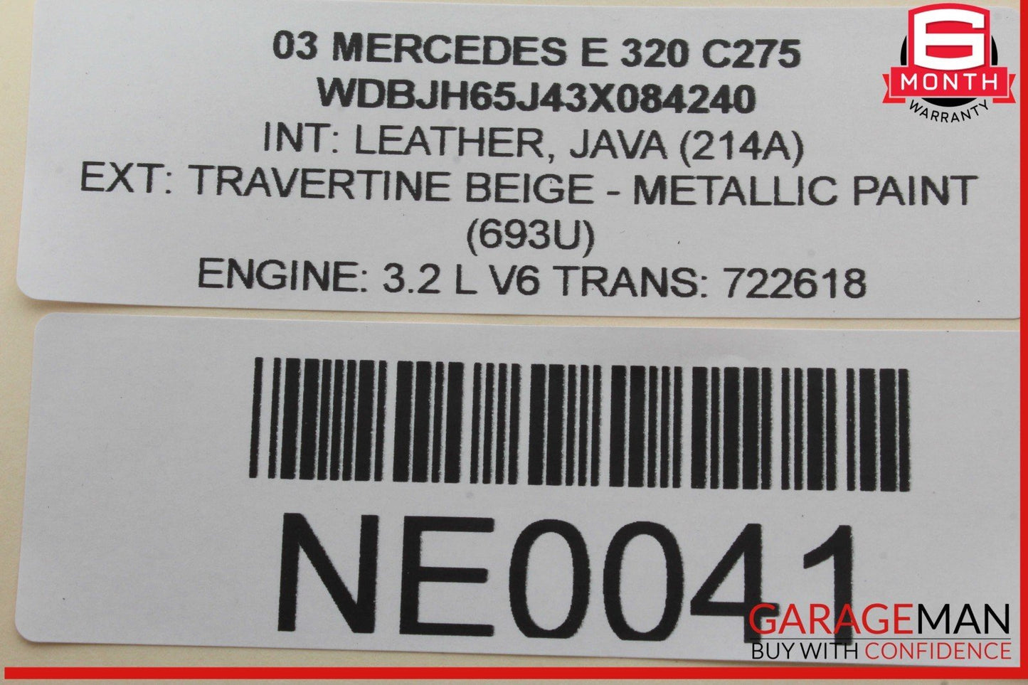 98-02 Mercedes W210 E320 Rear Left Driver Side 2nd Row Seatbelt OEM