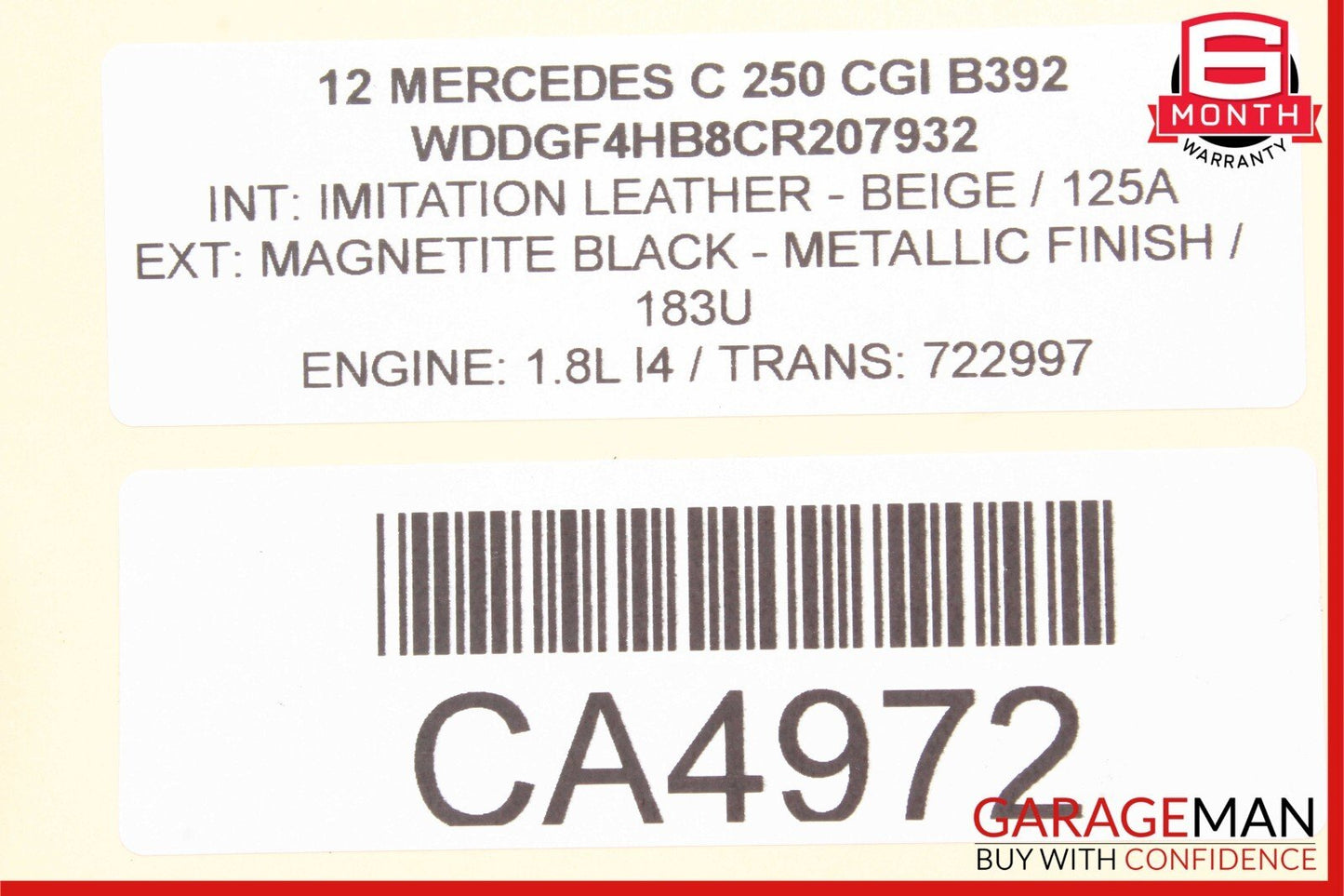 12-14 Mercedes W204 C350 C300 C63 AMG Rear SAM Fuse Relay Junction Box Assembly