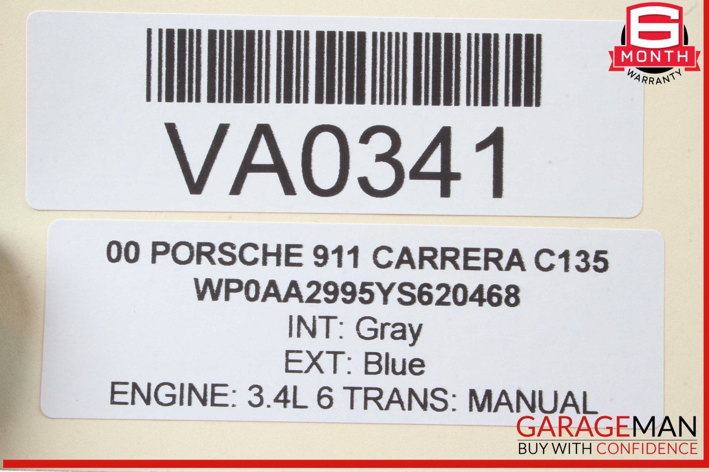 97-05 Porsche Carrera 911 996 Boxster 986 Front Right Exterior Door Handle OEM