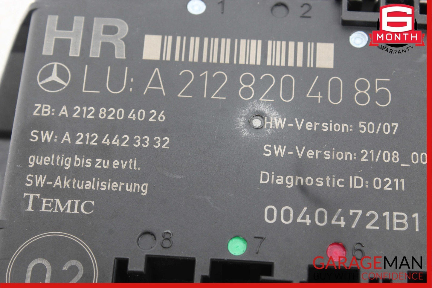 08-14 Mercedes W212 E350 C350 Rear Right Side Door Control Module OEM