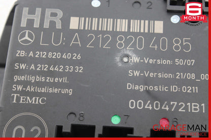 08-14 Mercedes W212 E350 C350 Rear Right Side Door Control Module OEM