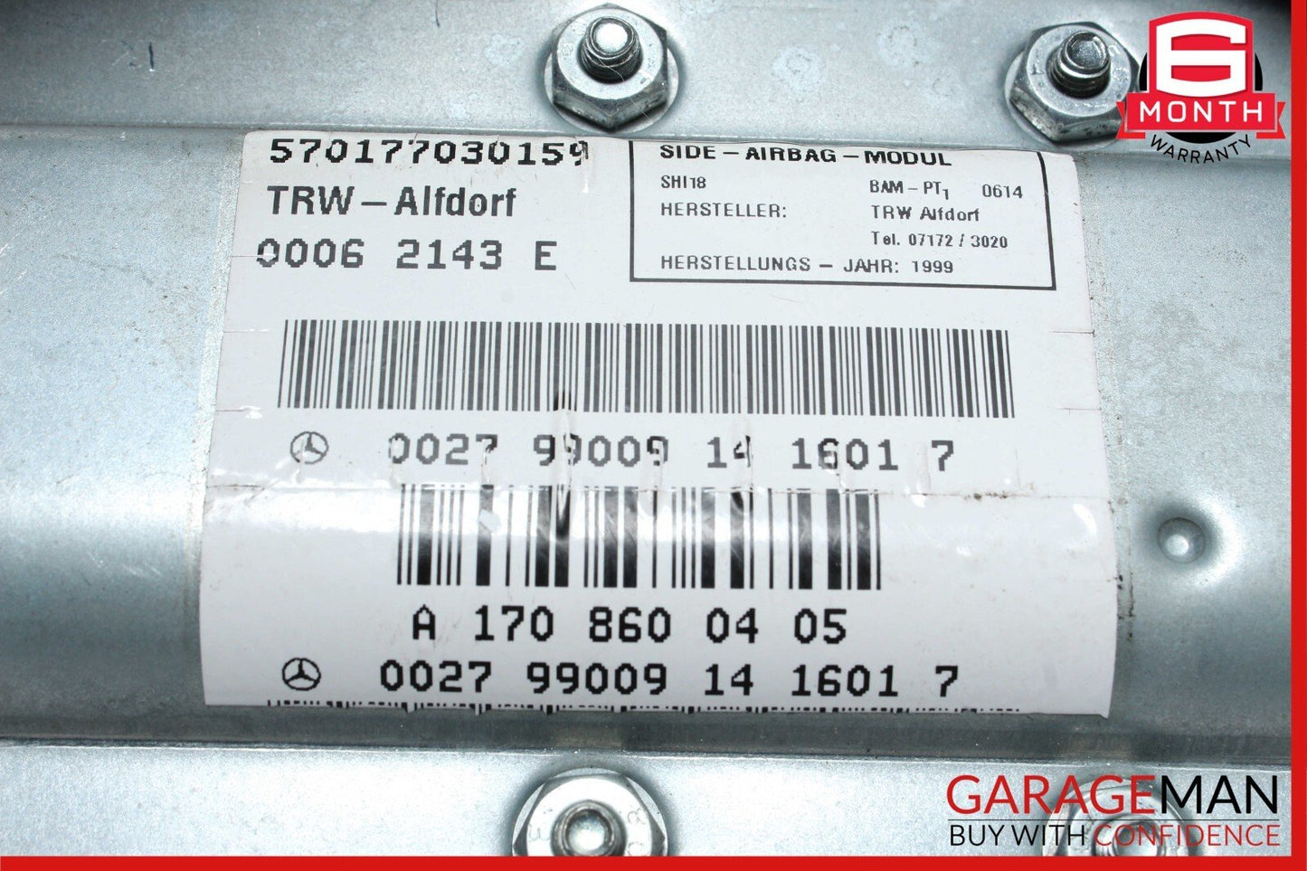 97-03 Mercedes W208 CLK320 Front Right Side Door Airbag Air Bag Module OEM