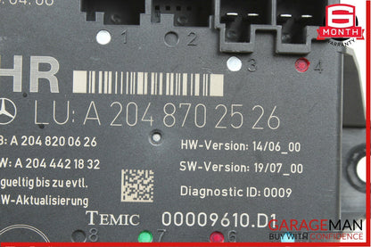 08-14 Mercedes W204 C350 Rear Right Side Door Control Module 2048702526 OEM