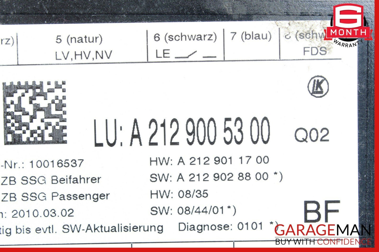 08-17 Mercedes W212 E500 Front Right Passenger Side Seat Control Module Unit OEM