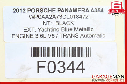 11-13 Porsche Panamera 970 Hydraulic Power Steering Pump Assembly OEM