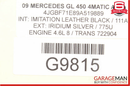 06-12 Mercedes X164 GL450 ML350 Front Right Side Sun Visor Sunvisor Shade Cover