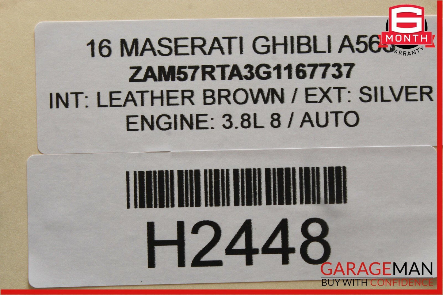 14-17 Maserati Ghibli Rear Right Passenger Side Exterior Door Handle OEM