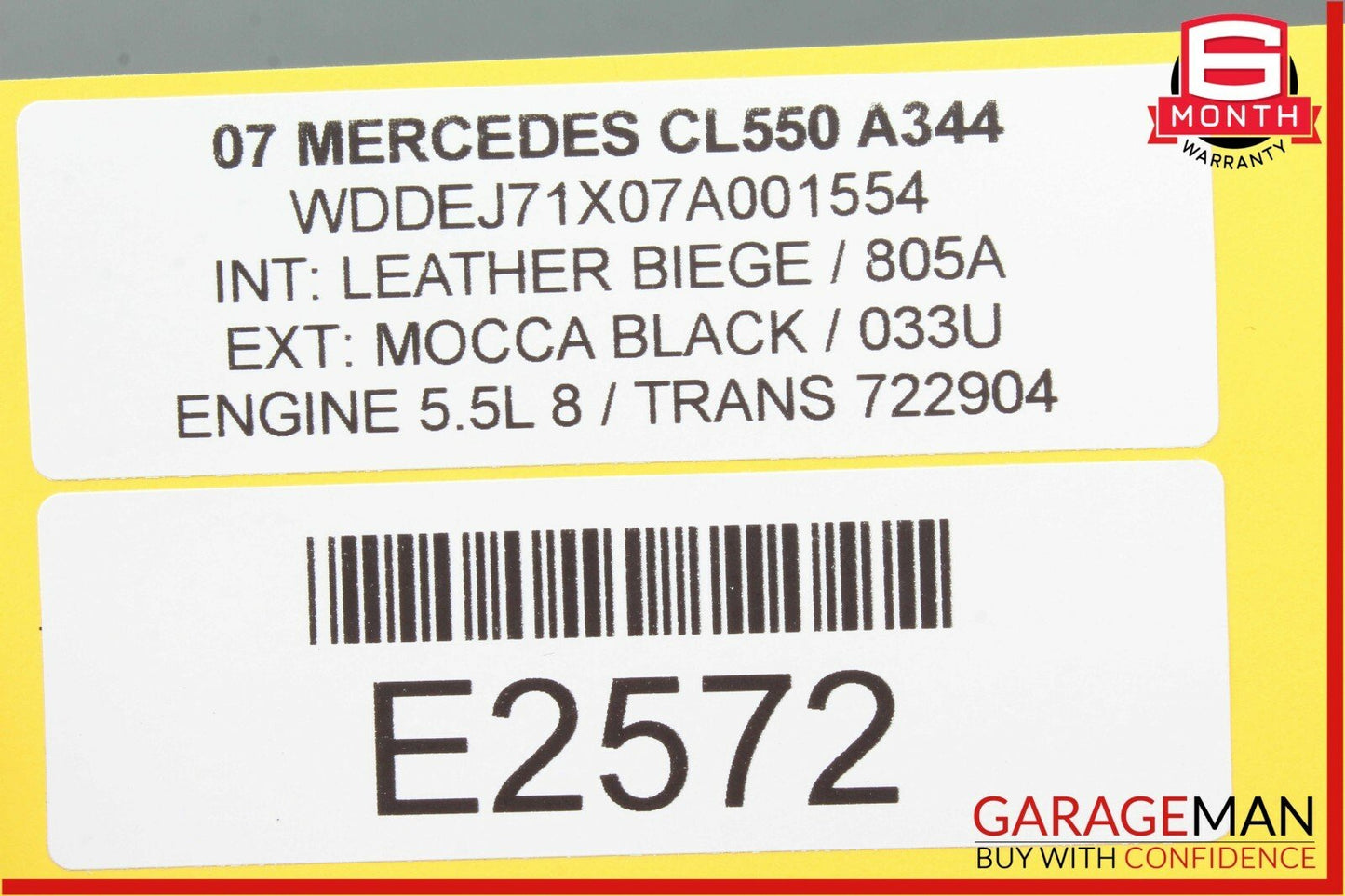 07-09 Mercedes W216 CL550 S550 Dynamic Seat Pressure Vacuum Tank Reservoir OEM