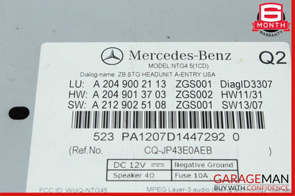 12-15 Mercedes W204 C250 C350 C300 Navigation Command Head Unit DVD CD Audio OEM