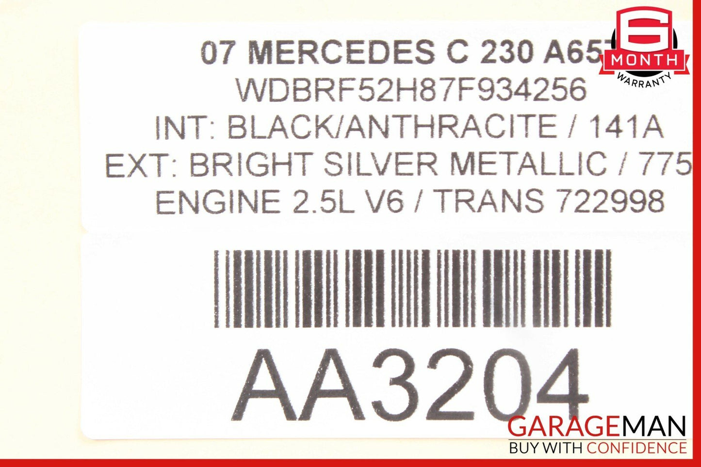 01-07 Mercedes W203 C230 C350 C55 AMG Front Right Door Lock Latch Actuator