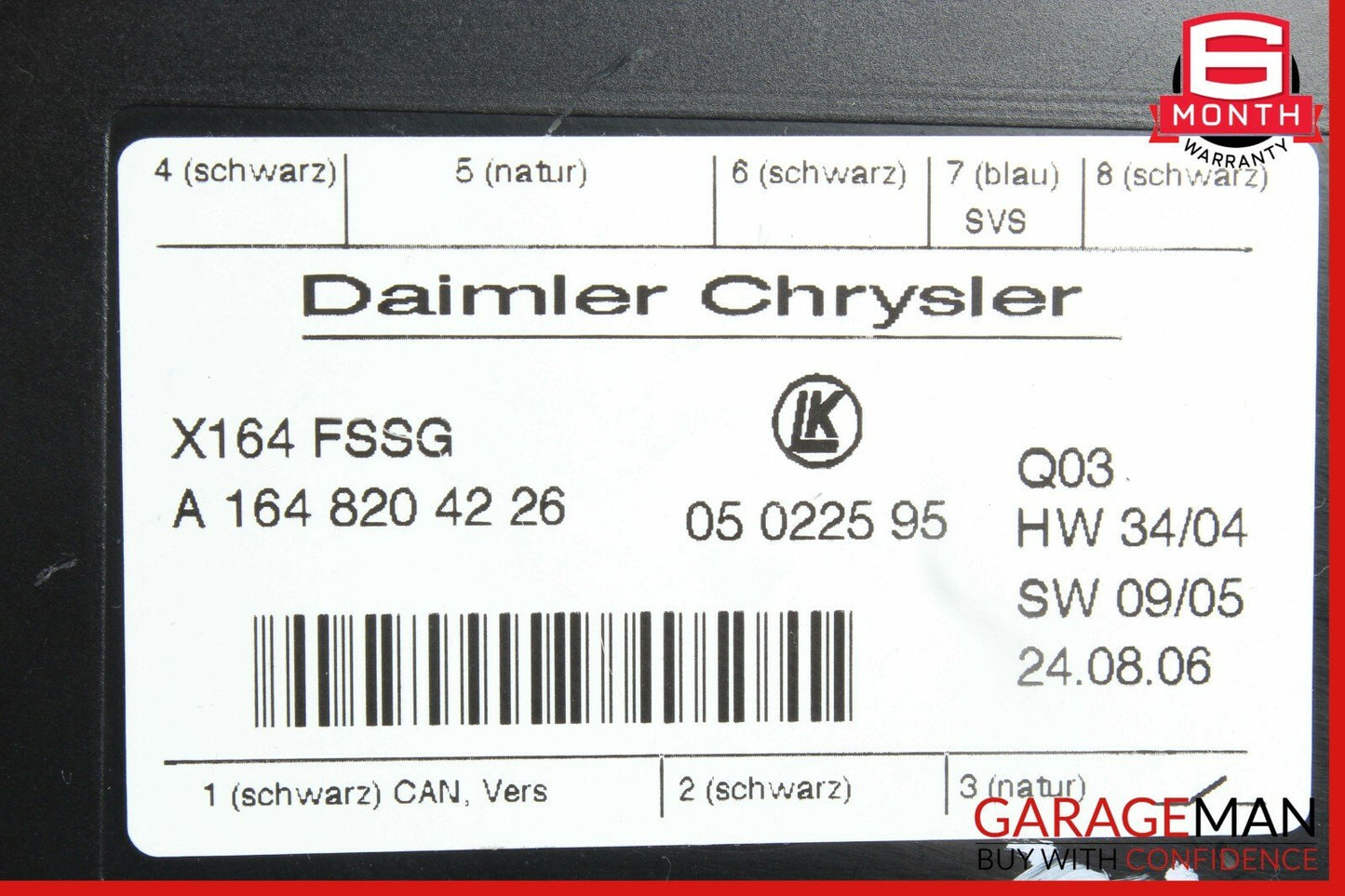 07-12 Mercedes GL320 GL450 Rear Third Row Seat Power Folding Controller Module