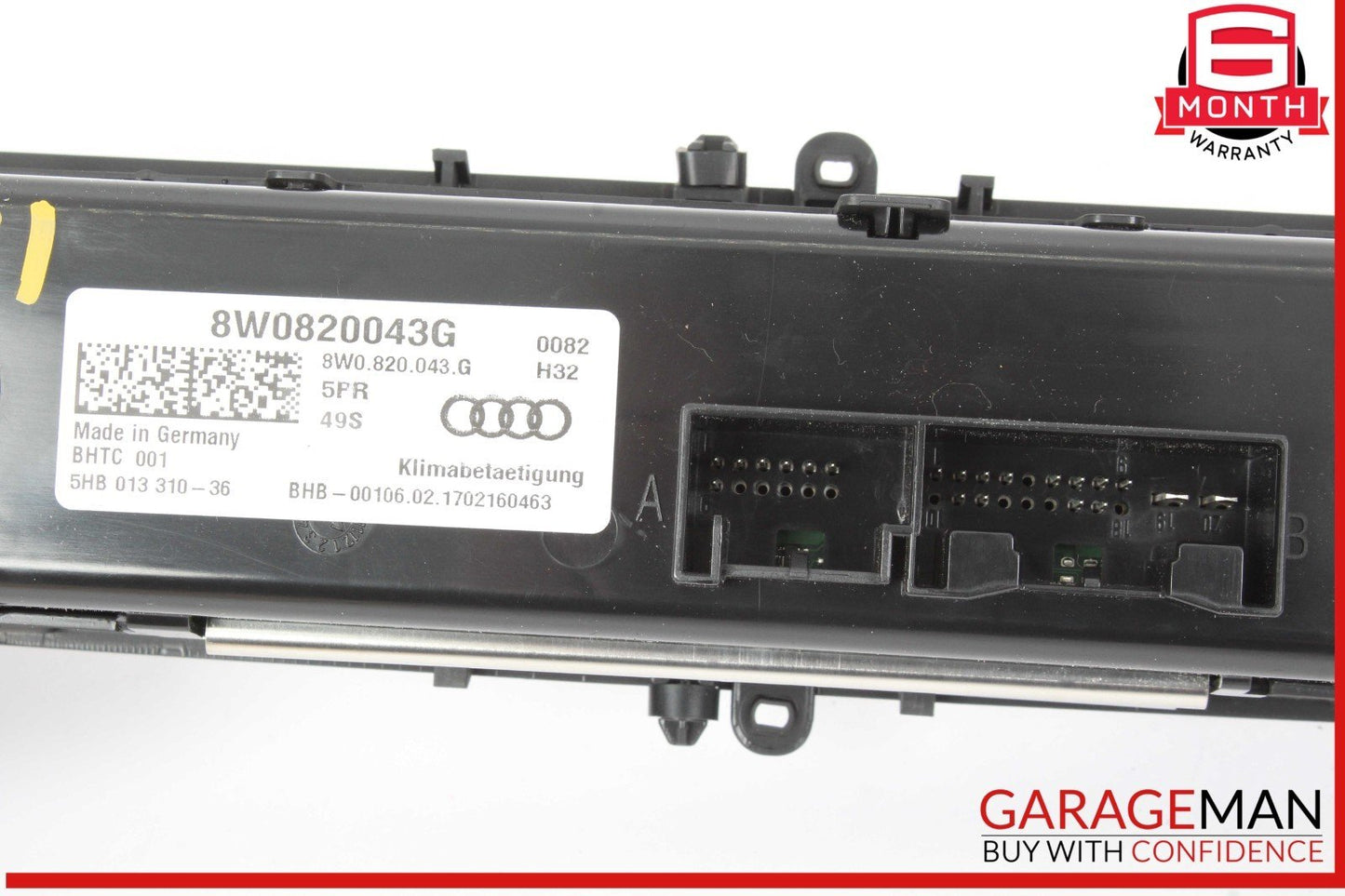 17-24 Audi S5 RS5 A4 Dash Dashboard AC A/C Climate Control Panel 8W0820043G OEM