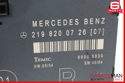 06-11 Mercedes W219 CLS500 CLS63 AMG Front Right Side Door Control Module OEM