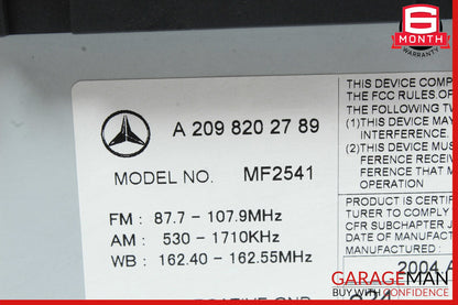 05-09 Mercedes W209 CLK320 Command Head Unit Radio Navigation CD OEM
