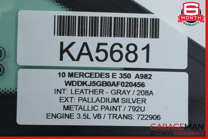 10-13 Mercedes W212 E350 E550 Coupe Rear Right Side Quarter Window Glass OEM