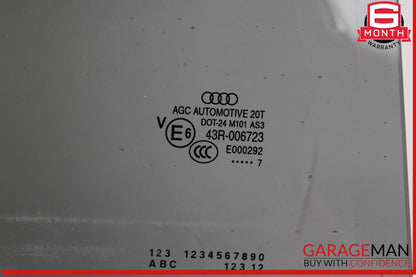 15-18 Audi Q3 Rear Right Passenger Side Door Window Glass OEM