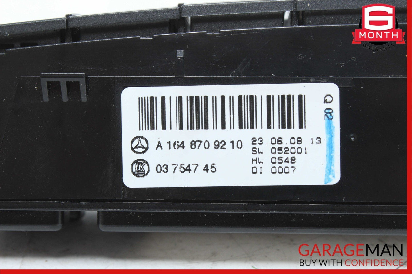 06-12 Mercedes GL550 GL450 ML550 Hazard Light Switch Control Panel Unit