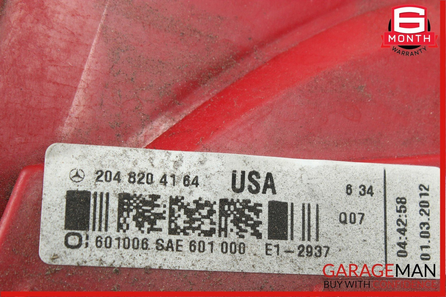 12-14 Mercedes W204 C250 C300 Rear Right Side Taillight Tail Light Lamp OEM