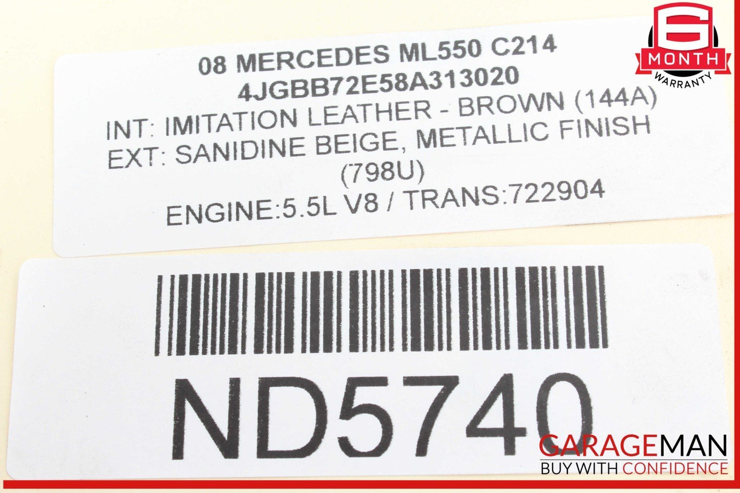 06-12 Mercedes W164 ML550 GL450 Front Drive Axle Shaft Driveshaft 1644100701
