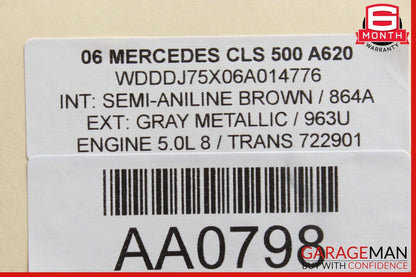 06-08 Mercedes W219 CLS500 Front Left Side Mirror Door Rear View OEM
