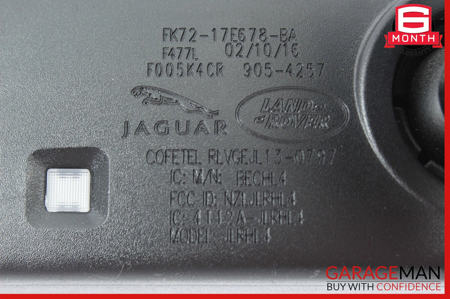 17-19 Jaguar XE Interior Rear View Mirror Black OEM