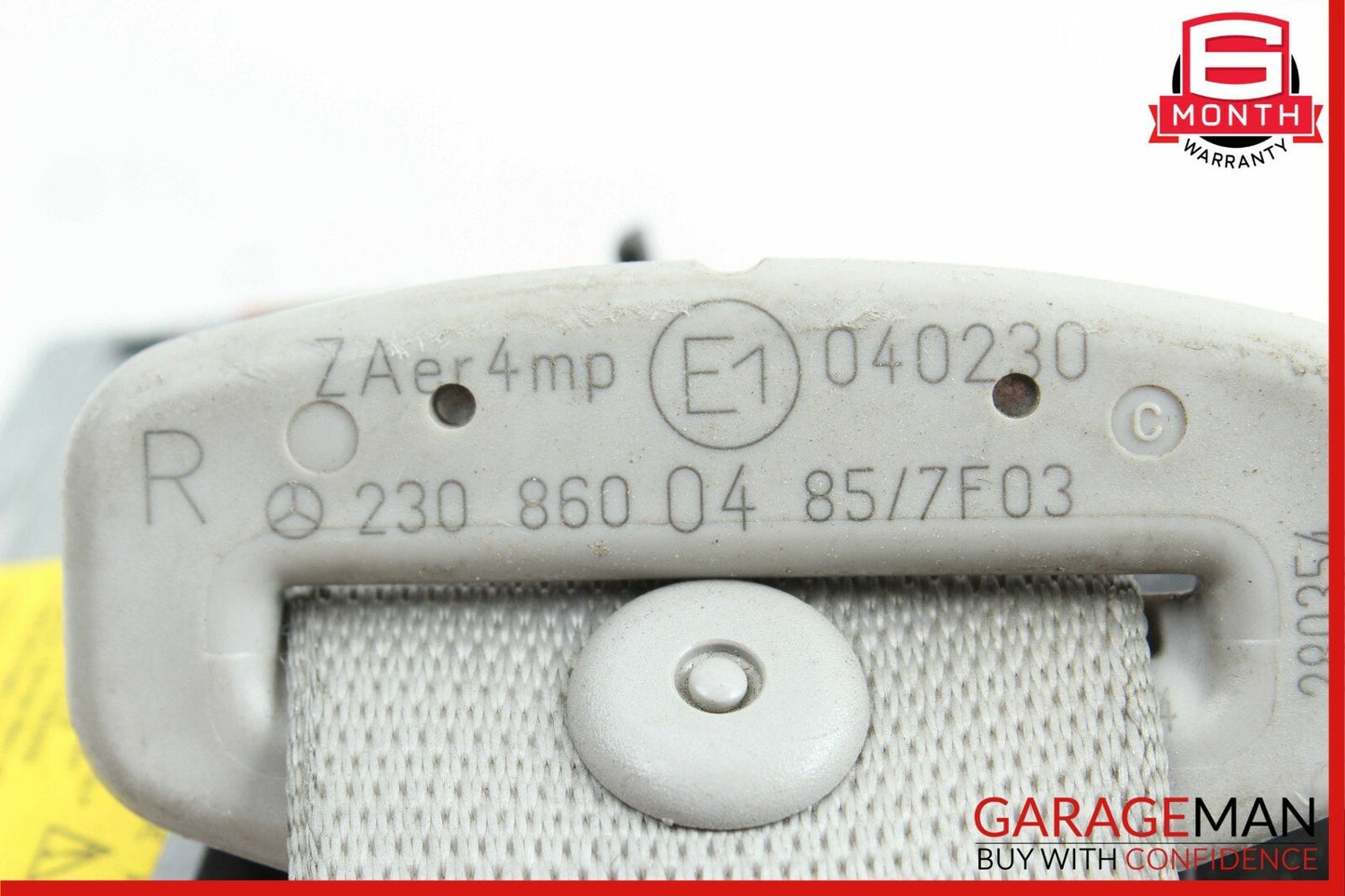 03-06 Mercedes R230 SL500 SL55 Right Side Seatbelt Seat Belt Retractor Gray OEM