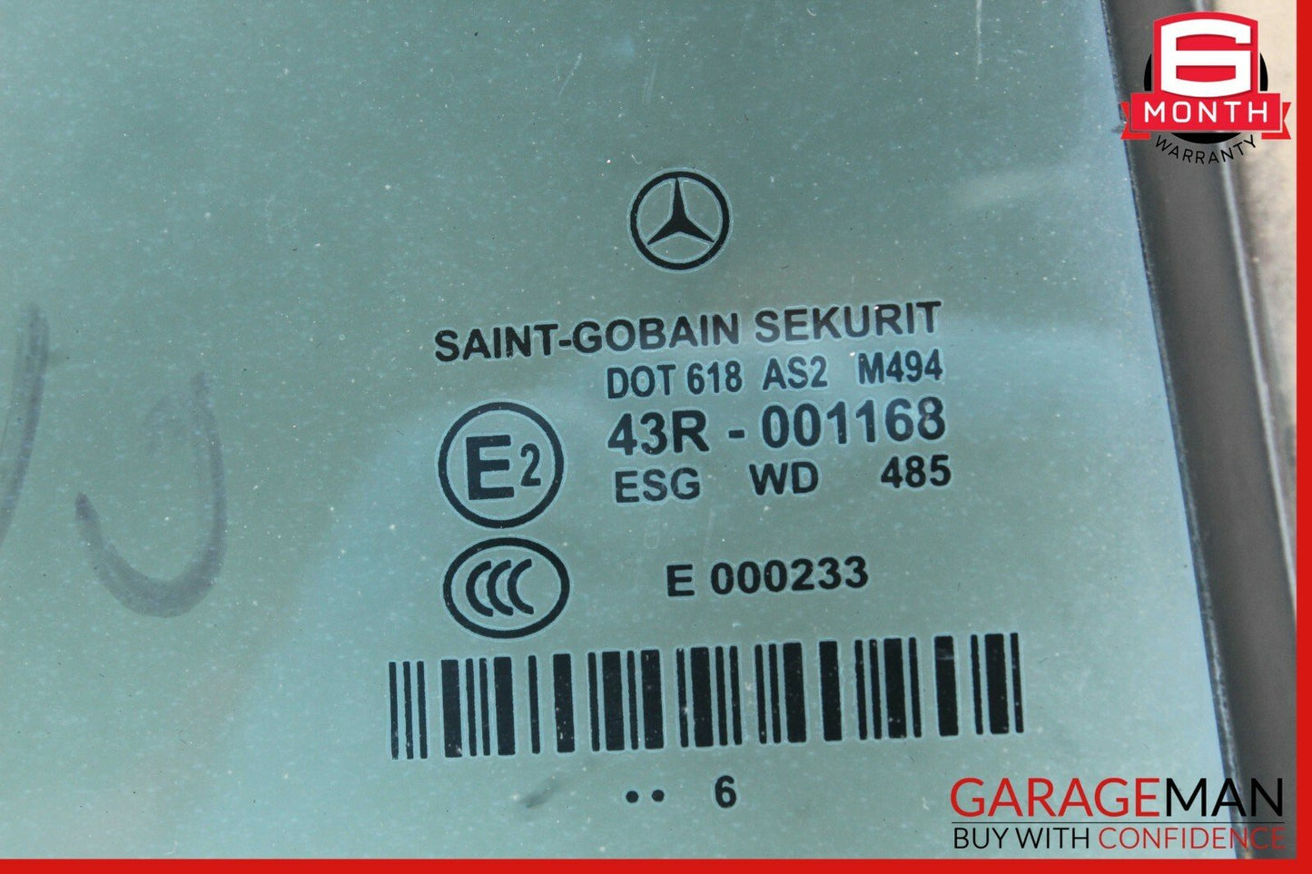 06-11 Mercedes W219 CLS63 AMG Rear Right Quarter Door Window Glass Panel OEM