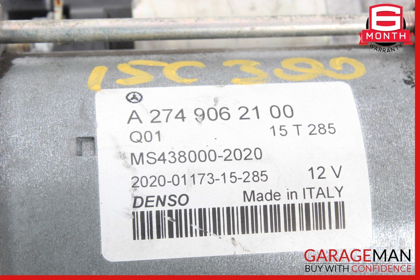 15-18 Mercedes W205 C300 GLC300 M274 Engine Starter Motor OEM