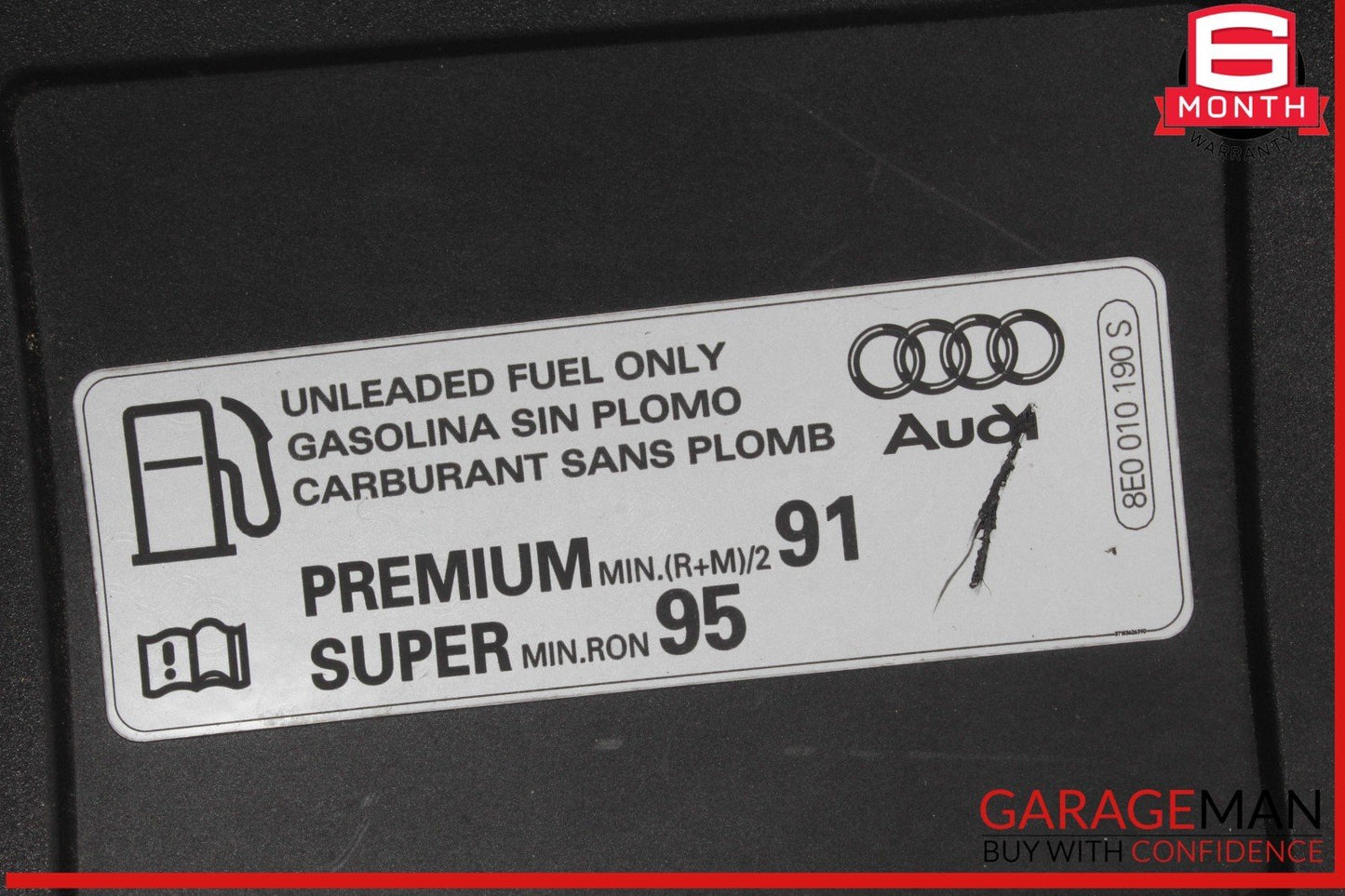 17-24 Audi Q7 Fuel Gas Tank Lid Door Flap Hinge White 4M0809906 OEM