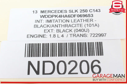 12-20 Mercedes R172 SLK250 SLC300 Right Side Exterior Door Handle Black OEM