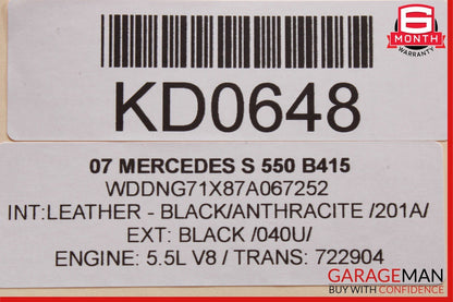 07-14 Mercedes CL600 S500 S550 Front Left Dash AC A/C Air Vent Trim Grille Black