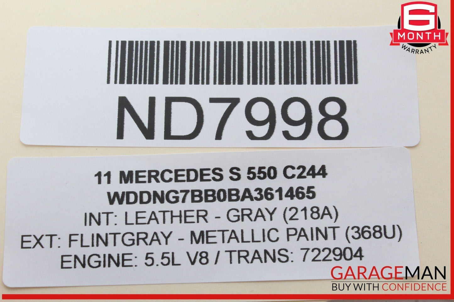 07-14 Mercedes W221 S550 S400 Airmatic Air Suspension Control Module OEM