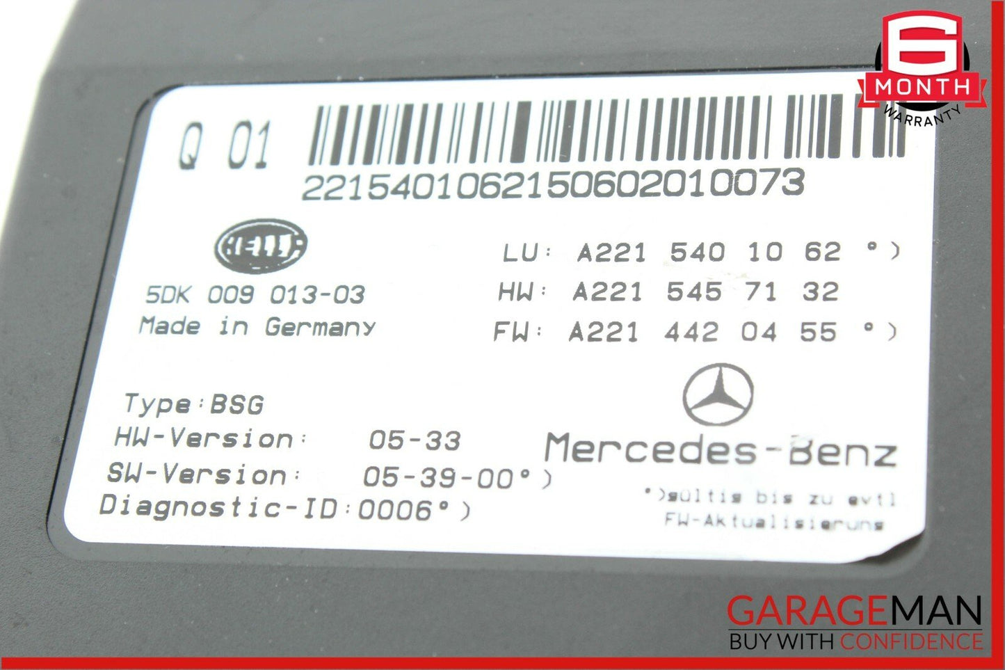 07-13 Mercedes W221 S550 CL600 Electric Power Supply Control Fuse Box Module OEM