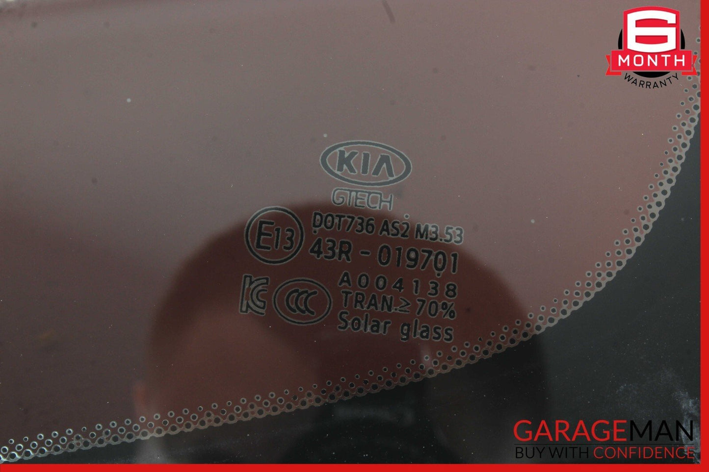 18-23 KIA STINGER LEFT DRIVER REAR DOOR REAR CORNER FIXED WINDOW GLASS OEM