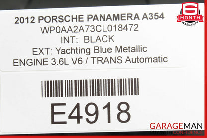 10-15 Porsche Panamera 970 Rear Right Passenger Side Top Upper Seat Cushion OEM