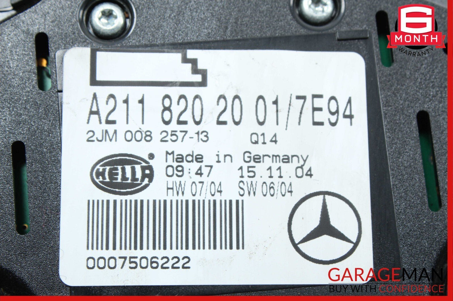 03-11 Mercedes W219 CLS500 Rear Overhead Dome Light Lamp Reading Map Gray OEM
