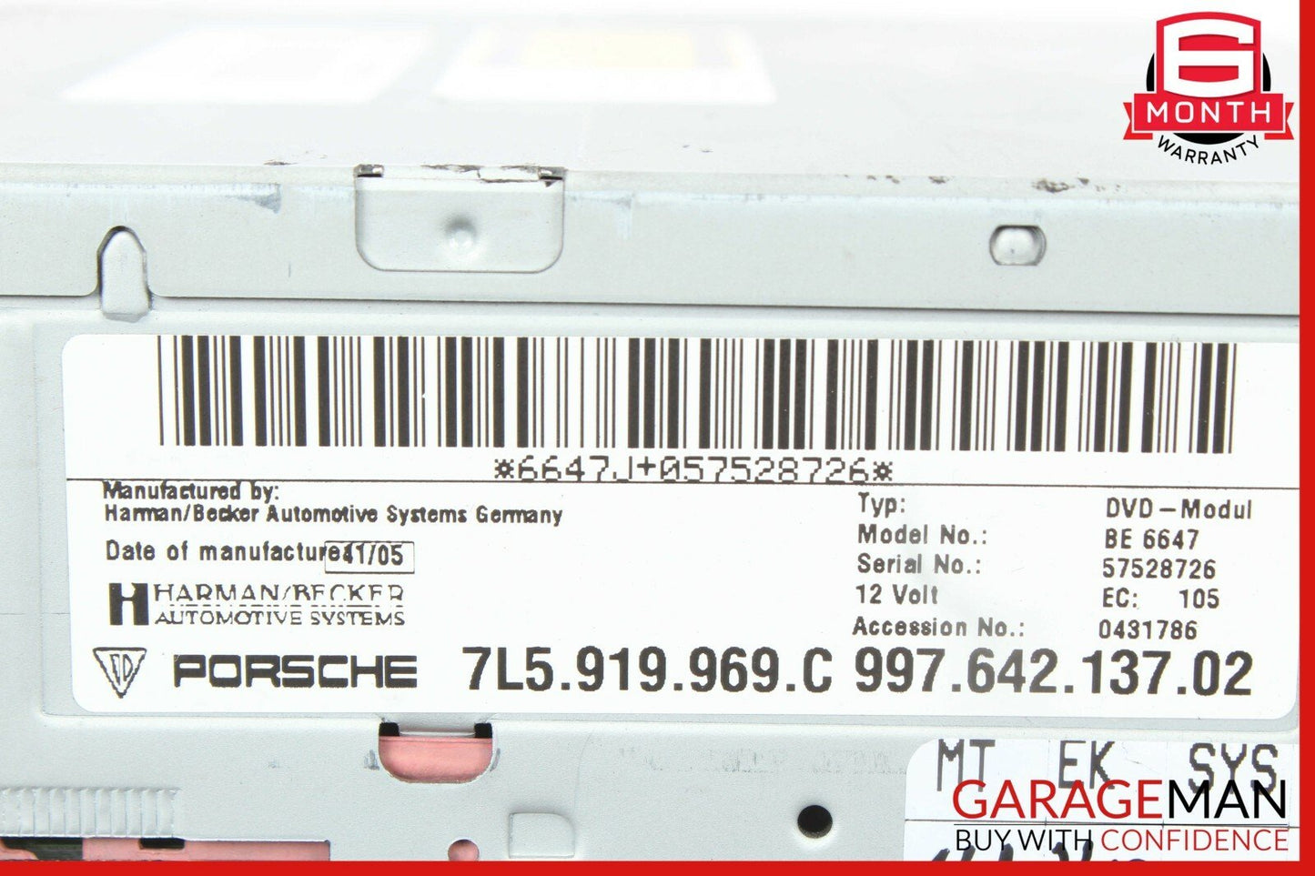 03-10 Porsche Cayenne 955 957 Navigation GPS DVD Player 7L5919969C